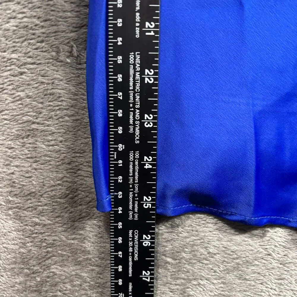 Jolt Women NEW Satin Mini Halter Dress Party Holiday Club Rave Blue Size XL J143 - Picture 8 of 13